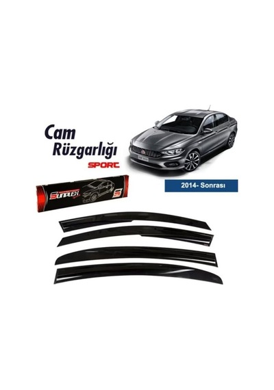 Fiat Egea Mugen Cam Rüzgarlığı 2015+ 4'lü Sunplex