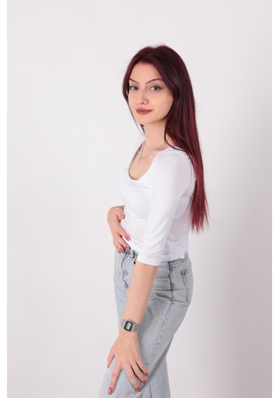 Busem S0016663 Kadın Bluz Beyaz