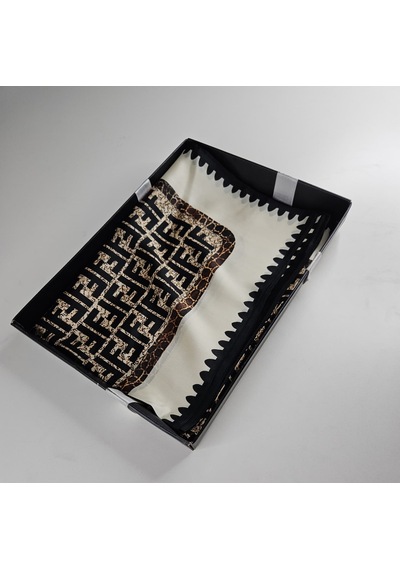 Miorel Scarfs Premium Yeni Sezon F Desen İpek Vual Şal Silk Scrafs Shawl Hijab Krem