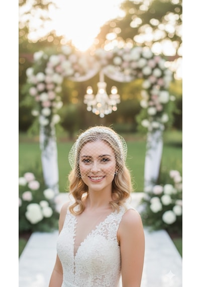 İncili, Duvaklı Nikah Tacı, Gelin Tacı, Nedime , Lohusa , Parti Tacı Orjinal Vual Tül ile