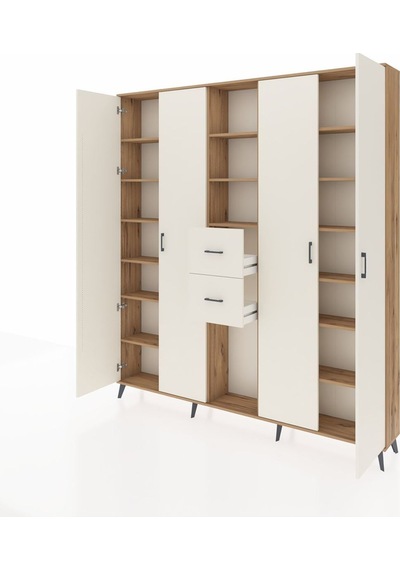 Arges Dolap 15 Raflı 2 Çekmeceli 4 Kapaklı 220x30x243 Çam-aytaşı/aytaşı Aytası/aytası Arges Dolap 15 Raflı 2 Çekmeceli 4 Kapaklı 220x30x243 Çam-aytaşı/aytaşı Aytası/aytası