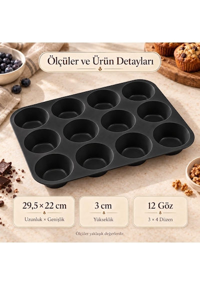 Tilbe Home 12'li Silikon Muffin Kalıbı Siyah Cupcake Mini Kek Browni Kurabiye Tatlı Pişirme Tepsisi Esnek Tek Parça Yuvarlak Bölmeli Porsiyonluk İkram Tilbe Home 12'li Silikon Muffin Kalıbı Siyah Cupcake Mini Kek Browni Kurabiye Tatlı Pişirme Tepsisi Esnek Tek Parça Yuvarlak Bölmeli Porsiyonluk İkram