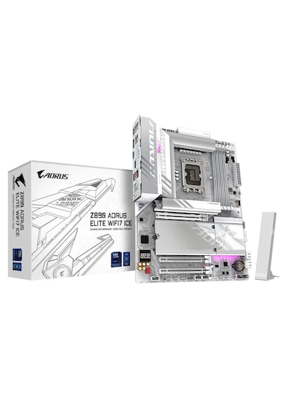 Gigabyte Z890-A-ELITE-WF7-ICE Z890 AORUS ELITE WIFI7 ICE DDR5 9200 MHz (OC) M.2 USB 2.0 USB 3.2 HDMI DP Thunderbolt Wi-Fi 7 2.5G LAN ATX Soket 1851 Anakart Gigabyte Z890-A-ELITE-WF7-ICE Z890 AORUS ELITE WIFI7 ICE DDR5 9200 MHz (OC) M.2 USB 2.0 USB 3.2 HDMI DP Thunderbolt Wi-Fi 7 2.5G LAN ATX Soket 1851 Anakart