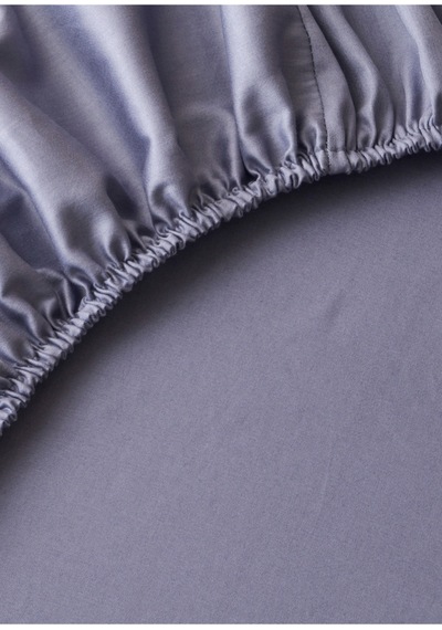 Bella Maison %100 Pamuk Saten Supreme Basic Tek Kişilik Lastikli Çarşaf Mavi 100x200x35 Cm Mavi