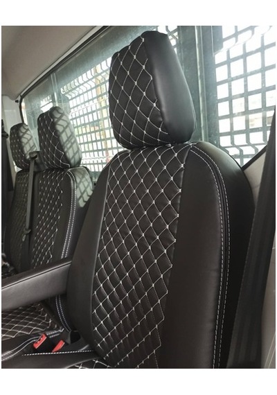 Ford Transit 2021 Tek Kabin Araca Özel Deri Oto Koltuk Kılıfı