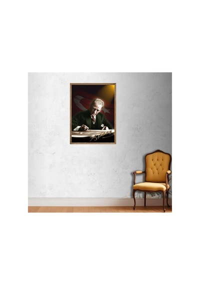 Poster Atatürk Tablosu Yüksek Kalite Tek Parça Ahşap Ceviz Eskitme Çerçeveli Çok Renkli - 815200210 Çok Renkli Poster Atatürk Tablosu Yüksek Kalite Tek Parça Ahşap Ceviz Eskitme Çerçeveli Çok Renkli - 815200210 Çok Renkli