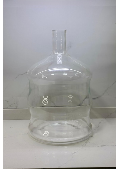 10 Litre Cam Damacana Sebil Uyumlu, Plastik Kapaklı Şeffaf