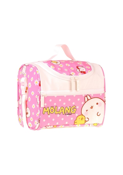 Kaukko Kids Kız Çocuk Molang Baskılı Isı Yalıtımlı Okul Beslenme Çantası Pembe - Sarı - L5319