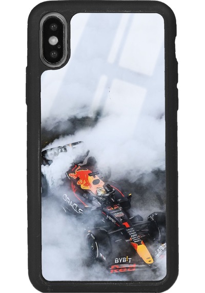 Apple Uyumlu iPhone Xs Max Formula 1 Tasarımlı Glossy Telefon Kılıfı Siyah