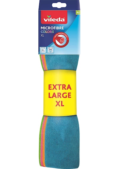 Vileda Mikrofiber Colors XL Temizlik Bezi 4'lü 36 x 34 CM