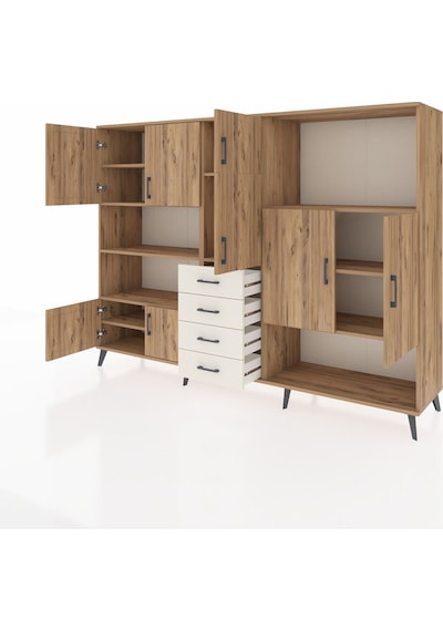 Hyperion Dolap 10 Raflı 4 Çekmeceli 8 Kapaklı 220x44x163 Çam-çam/ Çam-çam/aytaşı Hyperion Dolap 10 Raflı 4 Çekmeceli 8 Kapaklı 220x44x163 Çam-çam/ Çam-çam/aytaşı