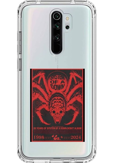Xiaomi Redmi Note 8 Pro Uyumlu Şeffaf Kılıf System Of A Down Tasarımlı
