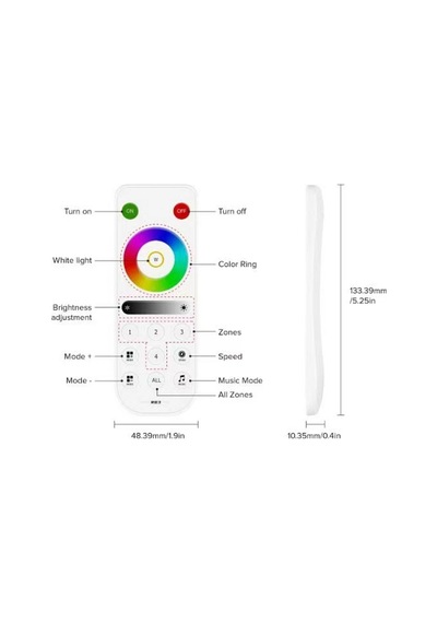 5v - 24v Rb3 Rgb Ve Rgbw Dimmer Kontrol Uzaktan Kumanda
