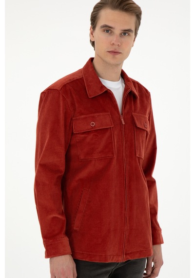 U.s. Polo Assn. Erkek Kiremit Gömlek Desenli 50291397-vr031 Kiremit