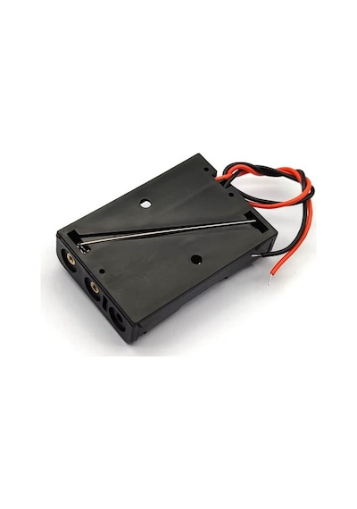 1 Adet 3'lü Aaa Pil Yatağı 4.5v Çıkışlı Açık Kasa Kablolu Yuva