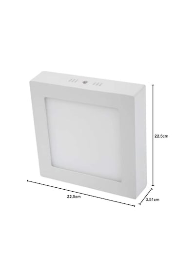 18w Kare Sıva Üstü Led Panel Armatür - Beyaz Işık Ct-5234 Plastik Kasa Standart