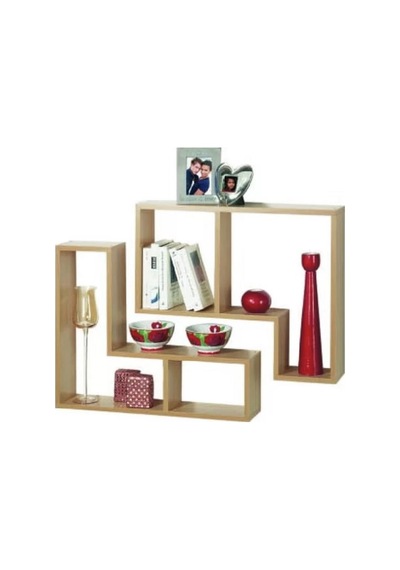 Rafkestir Puzzle Duvar Rafı - Akçaağaç