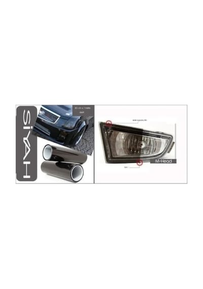 Açık Siyah Far Filmi - Stop Folyosu 1.Kalite 100 Cm X 30 Cm (318114846)