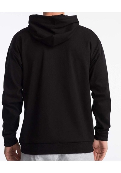 Unisex Oversize Kapüşonlu Sweatshirt Siyah