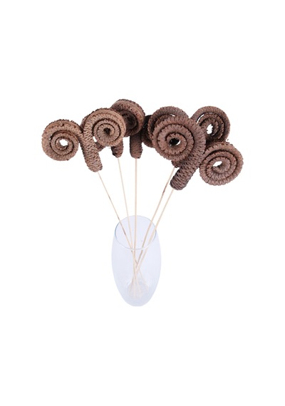 Yapay Çiçek Sitesi Kuru Çiçek Doğal Palm Ring 50 Cm 5 Adet Naturel