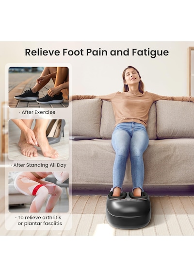 Comfıer Isıtmalı Ayak Masajı, Elektrikli Ayak Masajı, Plantar Fasiit Ve Nöropati İçin Derin Yoğurma Shiatsu Ayak Masajı, Kadınlar Ve Erkekler İçin Hediyeler, 47 Ayakkabı Numarasına Kadar