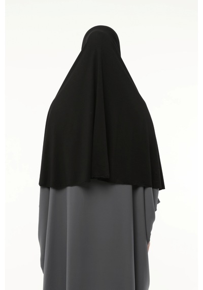 Altobeh Hazır Türban Peçeli Pratik Eşarp Tesettür Nikaplı Hijab - Namaz Örtüsü Sufle 3xl - Siyah Siyah