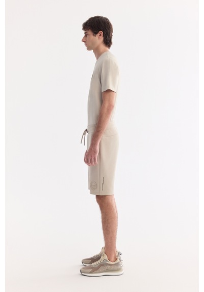 Avva Erkek Bej Beli Lastikli Bağcıklı Bi-stretch Soft Touch Regular Fit Şort A61y3609