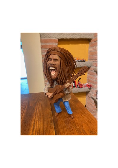 Bob Marley Figür 20cm-3d Baskı-kolleksiyonluk Biblo