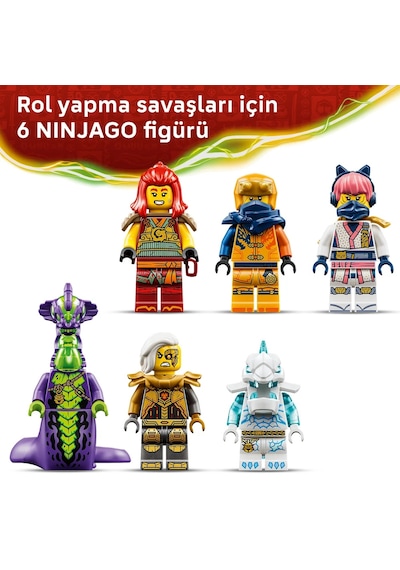 LEGO® NINJAGO® Wyldfyre'ın Dönüşen Ejderha Robotu 71868 - 9 Yaş Üzeri Çocuklar için Ejderha Figürü Oyuncak Yapım Seti (821 Parça)