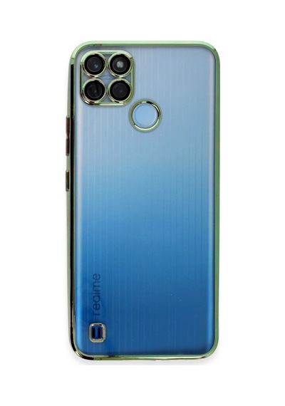Realme C25y Kılıf Razer Lensli Silikon - Yeşil 0.2M-Çok Renkli