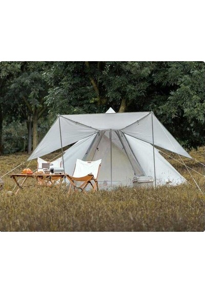 Wildland Ön Tenteli 2 Kapılı Mini Tipi 4 Kişilik Çadır Kamp Çadırı Gri