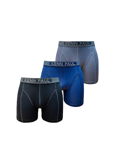 Kenn Paul 3 Lü Modal Erkek Boxer Seti-siyah-lacivert-füme Çok Renkli