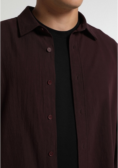 Colin's Colins Regular Fit Shirt Neck Düz Erkek Bordo Uzun Kol Gömlek Cl1081843 Q1.v1 Brd