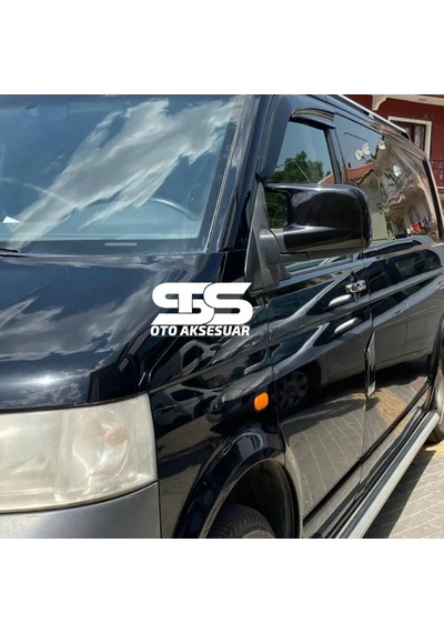 Volkswagen Transporter T5 2004-2009 Uyumlu Batman Yarasa Ayna Kapağı Piano Black Abs Plastik