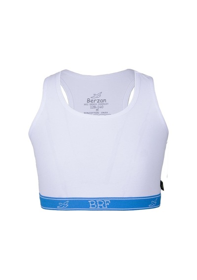 Brz Kids Kız Çocuk Büstiyer Crop Atlet Sporcu Atlet Beyaz