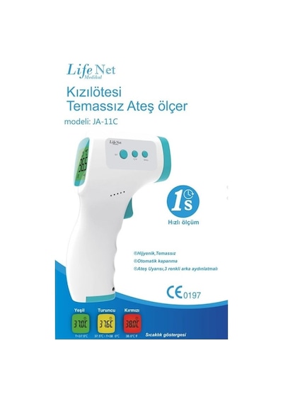 LifeNet JA-11C Medikal Kızıl Ötesi Temassız Ateş Ölçer