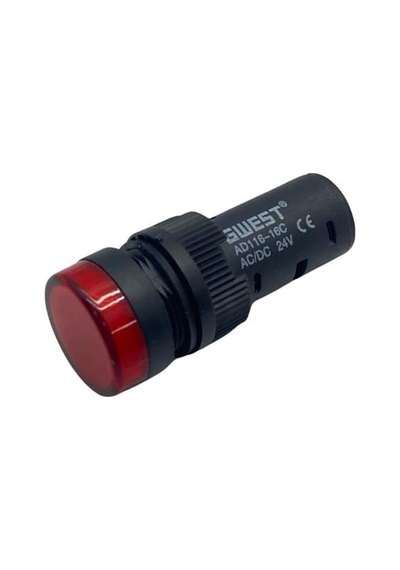 24v Göz Lambası Kırmızı Ledli 19 Mm