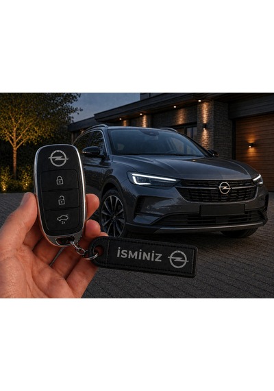 İsimli Opel Anahtarlık , Kişiye Özel - Hediyelik İsimli Opel Araç Logolu Anahtarlık - İsimli Araba A