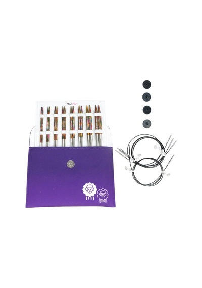 Knitpro Symfonıe Değiştirilebilir Ahşap Misinalı Şiş Seti 13 Cm 20661