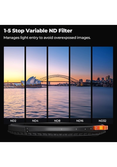 K&f Concept 82mm True Color Nano-x Serisi Cpl - Nd2-32 1-5 Stops