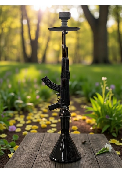 Alüminyum Gövdeli Ak-47 Kalaşnikof Tasarım 90 Cm Premium Nargile Seti Büyük Boy Contalı Sistem 26443422