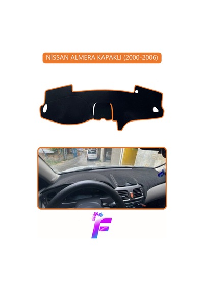 Nissan Almera Kapaklı 2000-2006 Torpido Örtüsü Güneş Ve Yansımaya Karşı Kalkan H58 Kahverengi