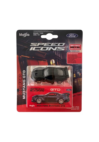 1:64 Speed Icons Die-cast - 2025 Ford Mustang Gtd Siyah