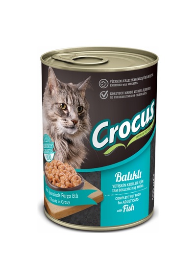 Crocus - 158 - Yetışkın Kedı Balıklı Yaş Mama 400 Gr X - Csmo-tex - 6 Adet
