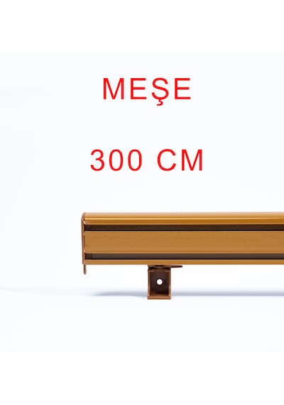 Meşe Dekoratif Perde Alüminyum Dekoratif Ray Kornişi 300 Cm