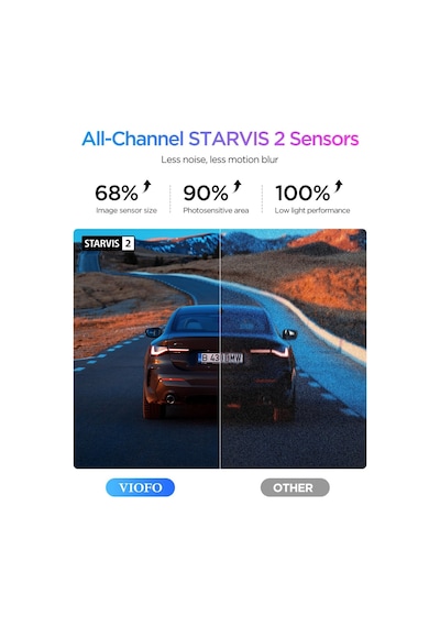 Viofo A329s 3 Kameralı Ön+arka+iç 4k+2k+2k Wi-fi 6 Hdr Starvıs 2 Sensör Gps'li Ssd Destekli Araç Kamerası