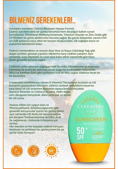 Güneş Kremi 50+spf Yağlı Cilt