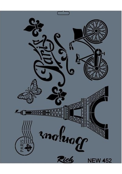 Rich New Seri N452 Stencil 35X25 Cm