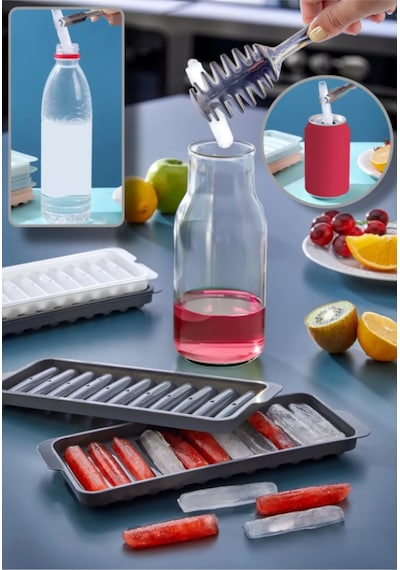2 Adet Buz Kalıbı Çubuk Şeklinde Buz Donduran Pratik Buz Yapıcı Plastik Diğer