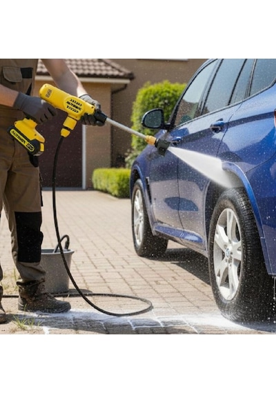 Automix Şarjlı Oto Yıkama Tabancası 21v Metal Dişli Pistonlu 6 Fonksiyonlu Basınçlı Su Pompası Seti 044985 1 Adet